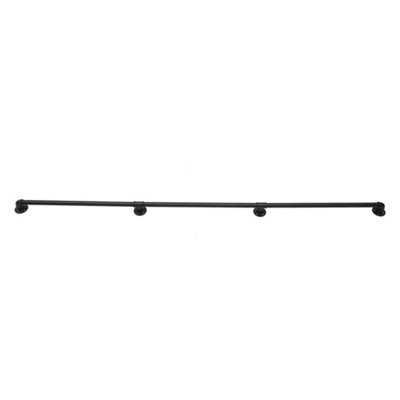  - 2.4M/8Ft Black Handrail Stair Rail Grab Bar Handle Balustrade Staircase Banister