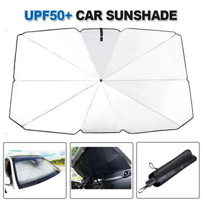  - Car Windshield Sun Shade Umbrella Foldable Sunshade Uv Block Shade 140X78Cm Size