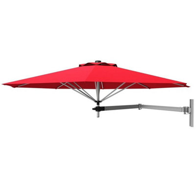  - Wall Mounted Cantilever Umbrella Patio Tilting Sun Shade Parasol