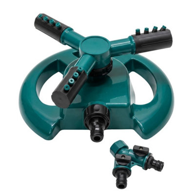  - Garden Sprinkler 3 Arm Automatic Lawn Water Irrigation System