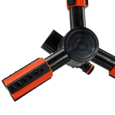  - 3-Arm Adjustable Arm Angle Spinning Garden Lawn Sprinkler On Spike Base