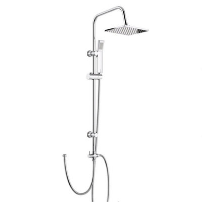 Bath Shower Mixer Thermostatic Valve Tap Dual Square Over Head Bathroom KitSquare Overhead Shower from B&Q