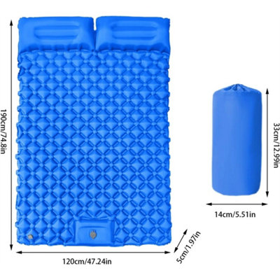  - Double Self-Inflating Camping Mattress With Pillow