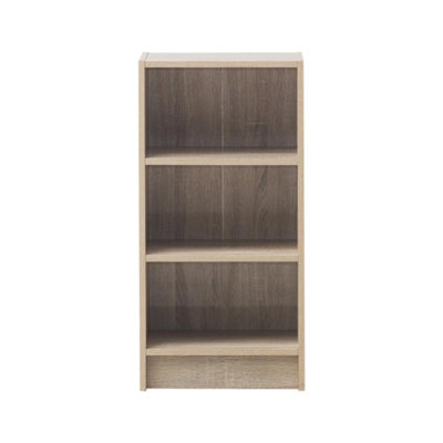 Small 3 Tier Cube Bookcase Display Shelving Storage Unit Furniture Sonoma Oak from B&Q