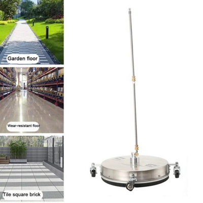  - 16.5" Pressure Washer Surface Cleaner Rotary Flat Patio Cleaner Stainless Steel