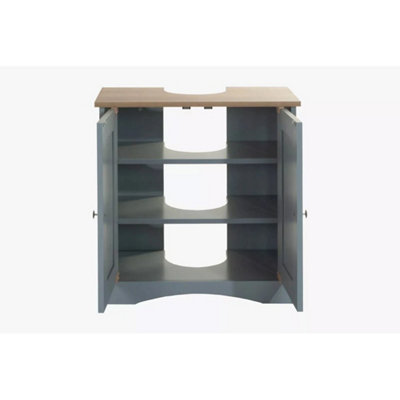 Bathroom Under Sink Cabinet Basin Storage Cupboard Vanity UnitGrey And Oak from B&Q
