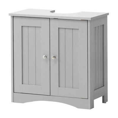 Bathroom Under Sink Cabinet Basin Storage Cupboard Vanity UnitGrey from B&Q