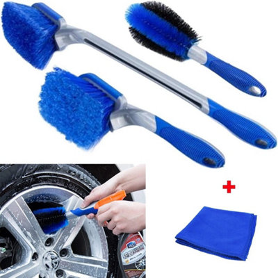  - Car Bristle Cleaner Alloy Wheel Cleaning Brush Tool Tire Washing Clean Soft 3Pcs