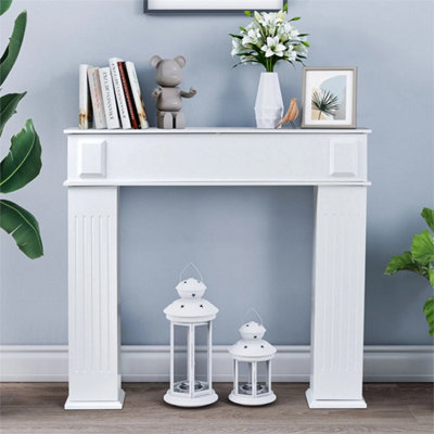 Wooden Fireplace Surround Mantelpiece Storage Cabinet Shelves from B&Q
