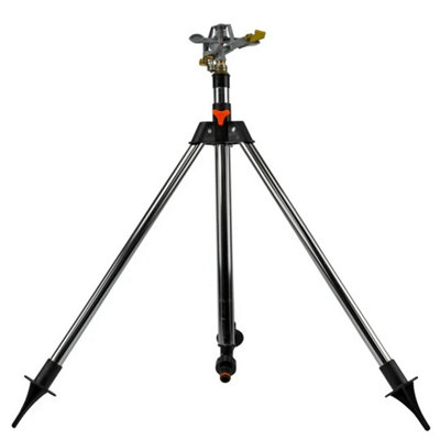  - Tripod Garden Pulsating Lawn Sprinkler With Adjustable Coverage & Height