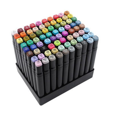  - 80 Colors Dual Tip Twin Marker Pens Set Artist Sketch For Copic Markers Drawing