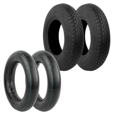  - Pcs 4.80/4.00-8 Wheelbarrow Tyres & Inner Tubes
