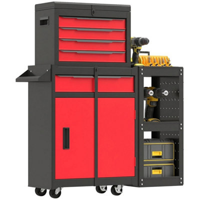  - Modular Garage Tool Trolley With Pegboard Side Rack