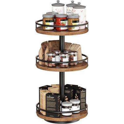  - 3-Tier Rotating Free Standing Spice Rack Organiser