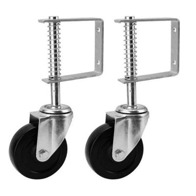  - 2 Spring Loaded Gate Swivel Castors 4"