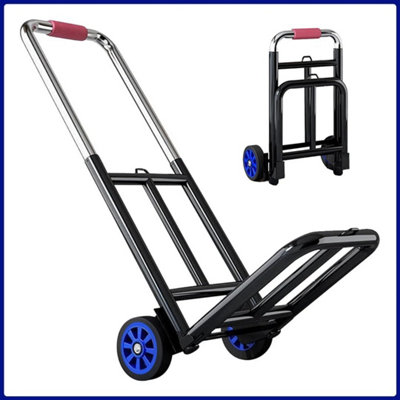  - 55Kg Folding Aluminium Hand Truck Sack Cart Trolley On Wheels