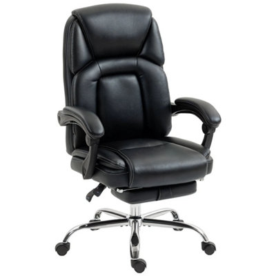B&Q Office Chair, Computer Desk Chair With Spring Cushion, Black