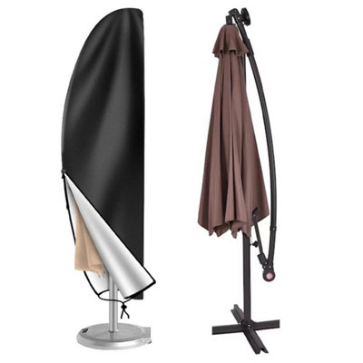  - 280Cm Heavy Duty Cantilever Umbrella Parasol Cover Waterproof Outdoor Shield