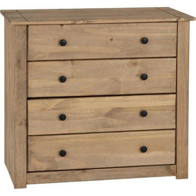  - 4 Drawer Chest Of Drawers Natural Mexican Waxed Pine Finish