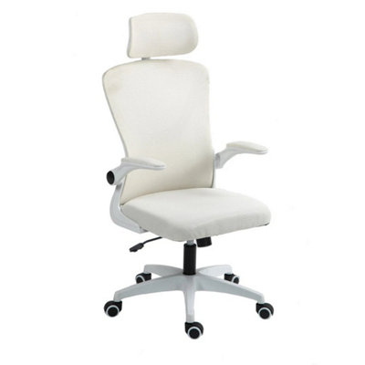  - Mesh Office Chair Swivel Gas Lift Height Adjust Ergonomic Computer Desk Chair Beige