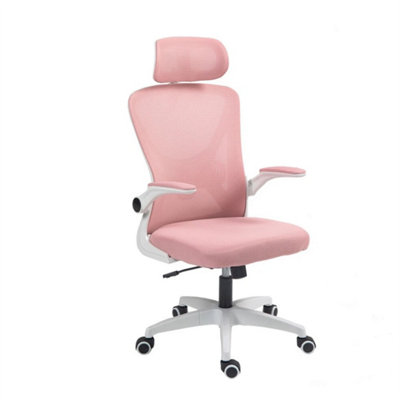  - Mesh Office Chair Swivel Gas Lift Height Adjust Ergonomic Computer Desk Chair Pink