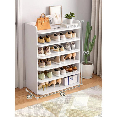  - 6 Tier Shoe Cabinet Rack Storage Cupboard Footwear Stand Hallway Shelves