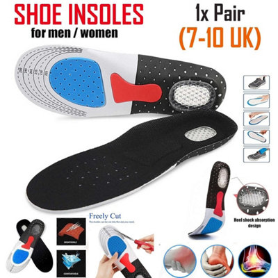 B&Q 1 Pairs Orthotic Insoles Arch Support Planter Fasciitis For Flat Feet Back