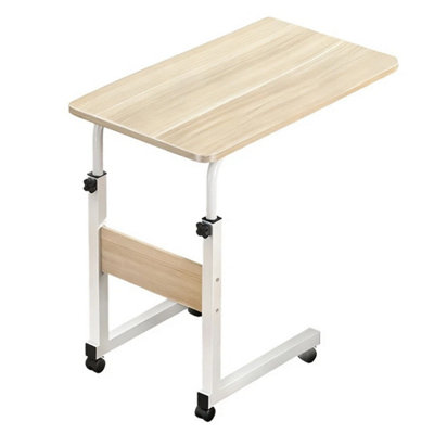 B&Q Wood Color Adjustable Overbed Table Mobile Laptop
