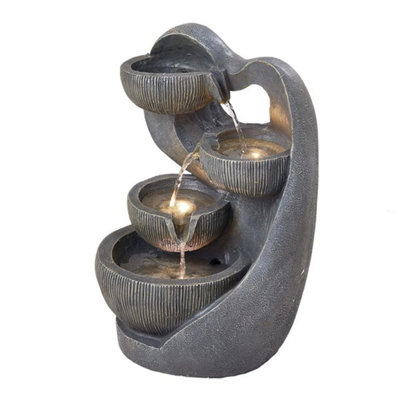 B&Q Electric Water Feature Fountains With Led Lights Indoor Floor Standing Size