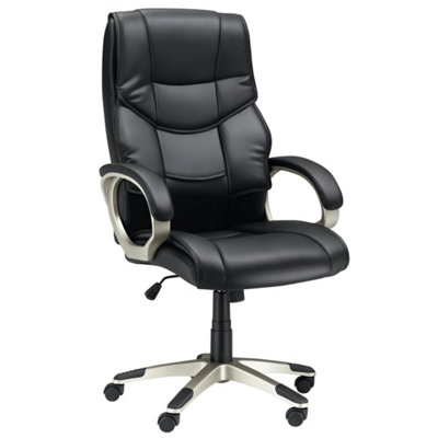 B&Q Executive Office Chair Faux Leather Computer Desk Chair