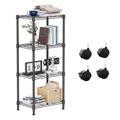B&Q 1000 Lbs 4-Shelf Adjustable Heavy Duty Steel Wire Rack For Kitchen, Garage