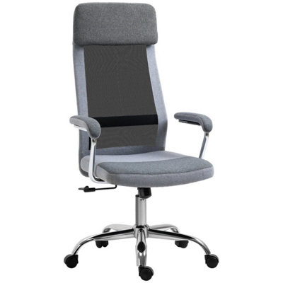 B&Q Office Chair Mesh High Back Swivel Task Home Desk Chair