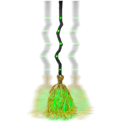 B&Q Animated Witch Broom Halloween Decor Light