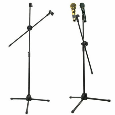 B&Q Professional Boom Microphone Mic Stand Holder Adjustable With Mic Clip
