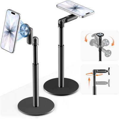 B&Q Magnetic Rotating Phone Stand 360 Degree For Desk Use