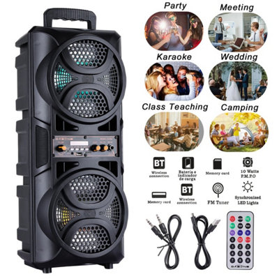 B&Q 3000W Tws Bluetooth Speaker Loud Party Wireless Outdoor Speakers Led Fm Aux Mic