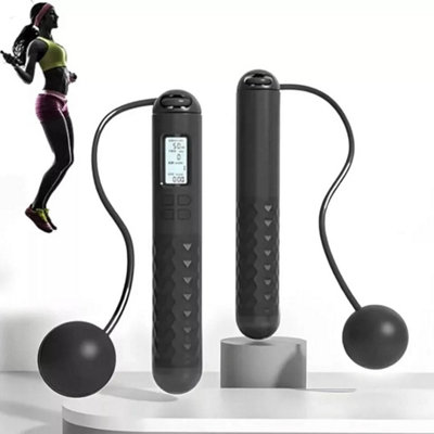 B&Q Cordless Jump Rope Ropeless Skipping Rope With Digital Counter Skipping Rope