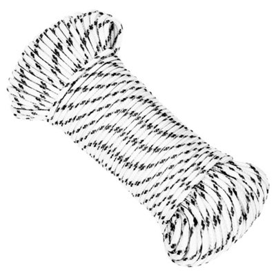 B&Q -  Braided Boat Rope White 4 mmx25 M Polyester