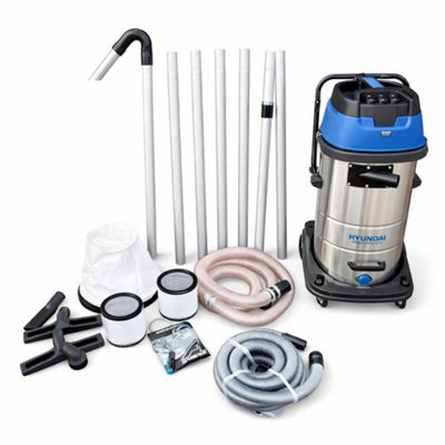 Auto Silicone Hoses Gutter Cleaning Kit With Extension Poles & 3000W Wet And Dry Electric Vacuum Cleaner Hepa Type Filtration from B&Q