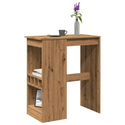Berkfield Bar Table With Racks Artisan Oak 90X47.5x103.5 Cm Engineered Wood B&Q