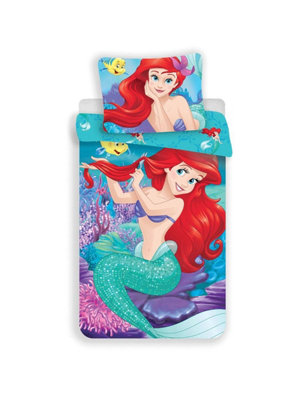 Disney Princess Ariel Under The Sea Single Duvet Cover And Pillowcase SetEuropean Size from B&Q