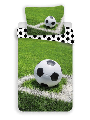 Football 100% Cotton Single Duvet Cover from B&Q