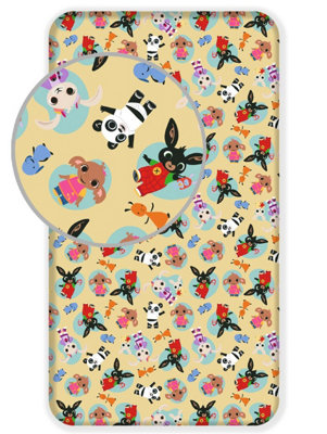 Bing Bunny 100% Cotton Single Fitted Sheet from B&Q