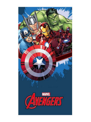 B&Q -  Avengers Blue 100% Cotton Towel