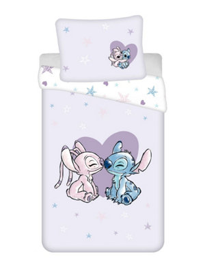 LILO & STITCH Disney Lilo And Stitch Heart Single Duvet Cover And Pillowcase SetEuropean Size from B&Q
