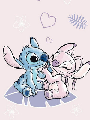 LILO & STITCH Disney Lilo And Stitch Pink Beach Towel from B&Q