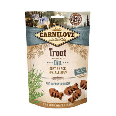 Carnilove Trout & Dill Semi-Moist Dog Treats 200G from B&Q