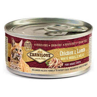 Carnilove Chicken & Lamb Wet Cat Food 12 X 100G (1.2 Kg) from B&Q