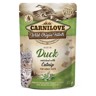 Carnilove Duck And Catnip Wet Cat Food PouchesGrain-Free24 X 85G (2.04 Kg) from B&Q