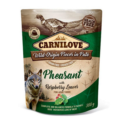 Carnilove Pheasant With Raspberry Leaves Wet Dog Food Pouches Grain-Free 12 X 300G from B&Q
